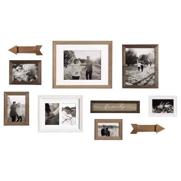 Picture Frame Set Arrow Wall Decor Weathered Rustic Farmhouse