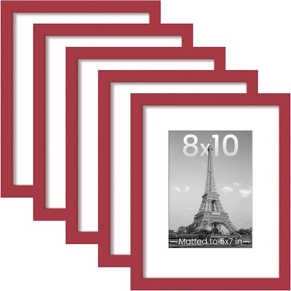 Picture Frame Set Five Piece Multi Pack Matted Coordinated Bold