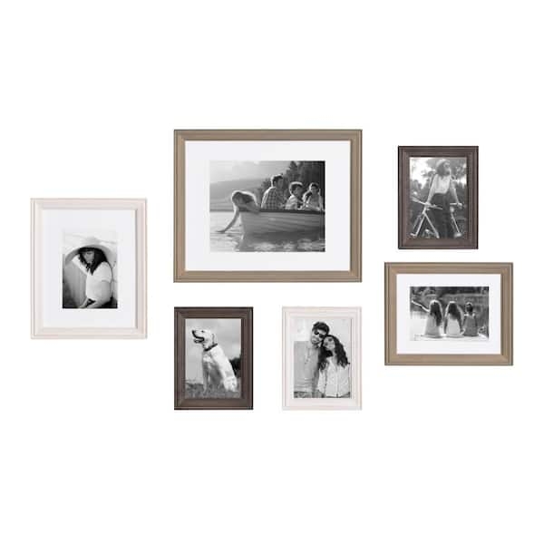 Picture Frame Set Multi Toned Finishes Assorted Sizes Neutral Gallery