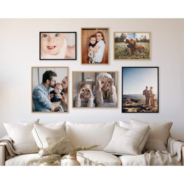 Picture Frame Set of 6 Gold Finish Rectangular Gallery Wall Layout