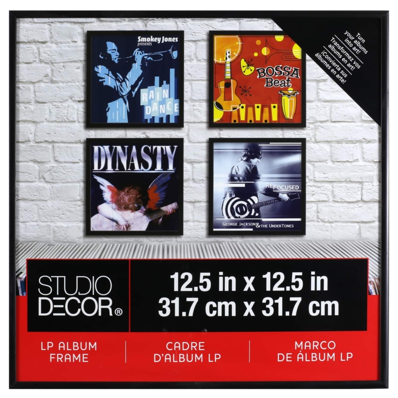 Picture Frame Square Silhouette Matte Finish, LP Cover Art Framing
