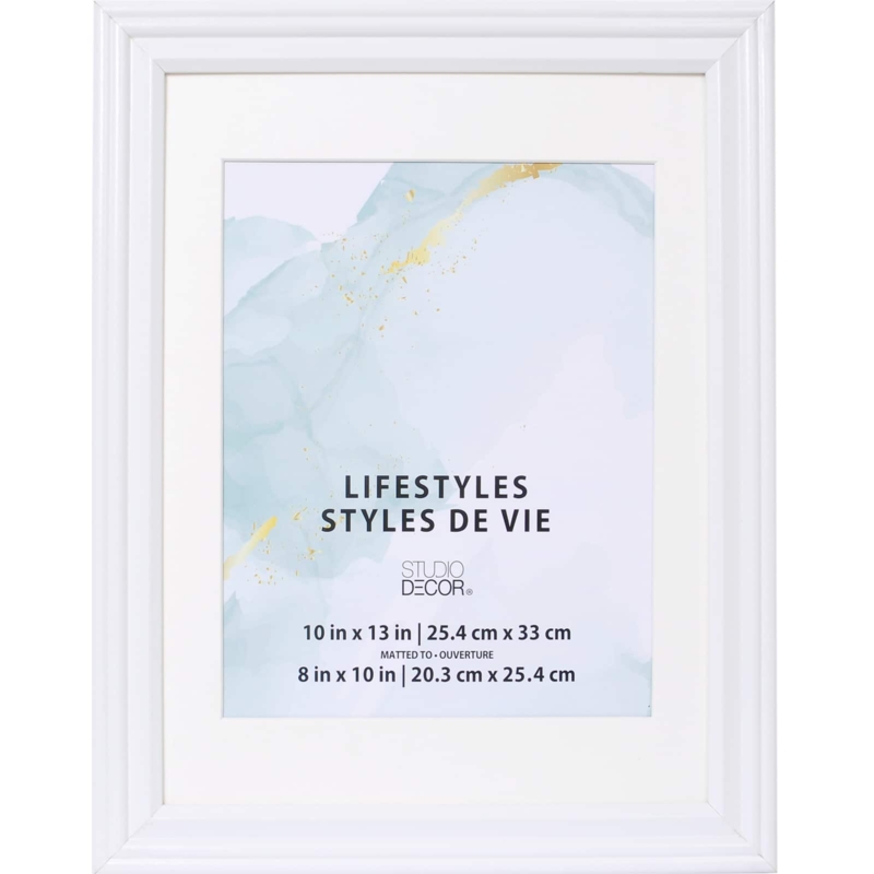 Picture Frame Stepped Molding, 10x13 Size Beveled Mat
