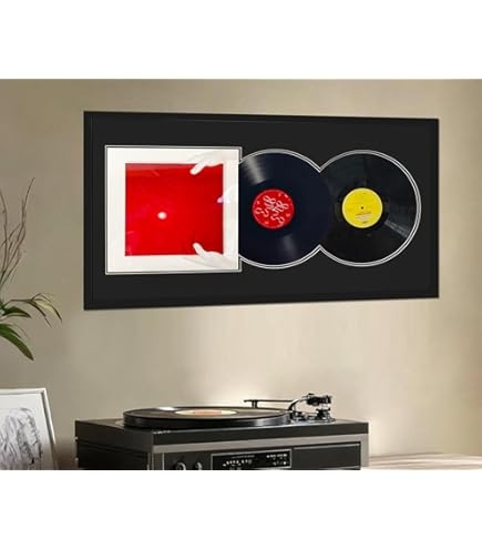 Picture Frame Vinyl Record Display Double LP Opening Collector Album Art