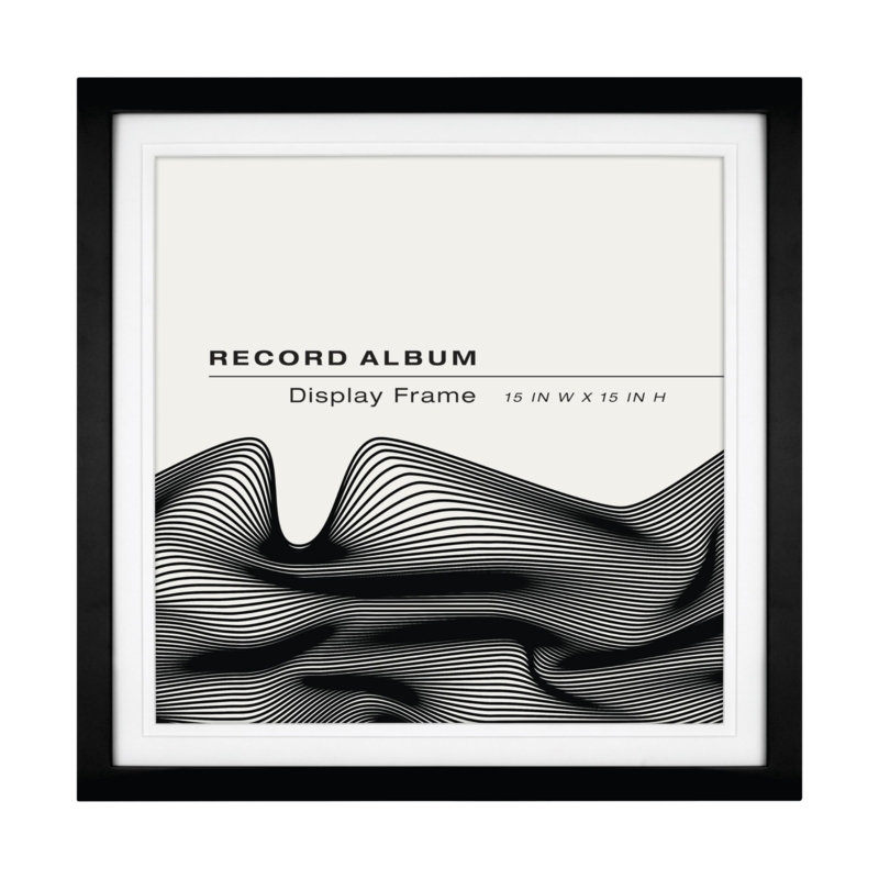 Picture Frame with Double Matting, Modern Vinyl Record Wall Display