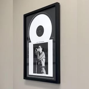 Picture Frame with Record Album Cutout Matting, Custom Album Cover Frame