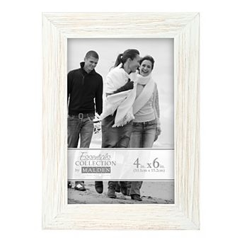 Picture Frame Wood Grain Texture, Beveled Profile Whitewashed Finish