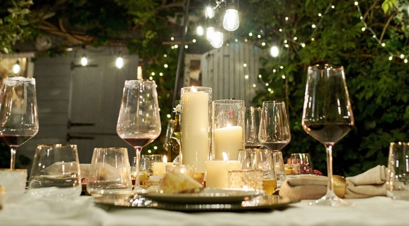Pillar Candle Cluster: Multi-Height for Outdoor Dining Centerpiece