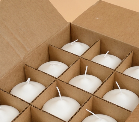 Pillar Candle Round Top Matte White Bulk Set Unscented
