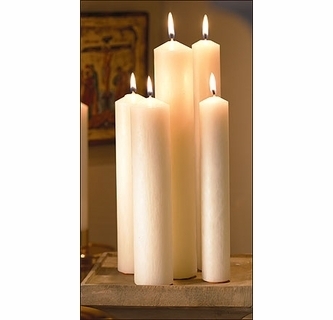 Pillar Candle Set Staggered Ivory Warm Glow