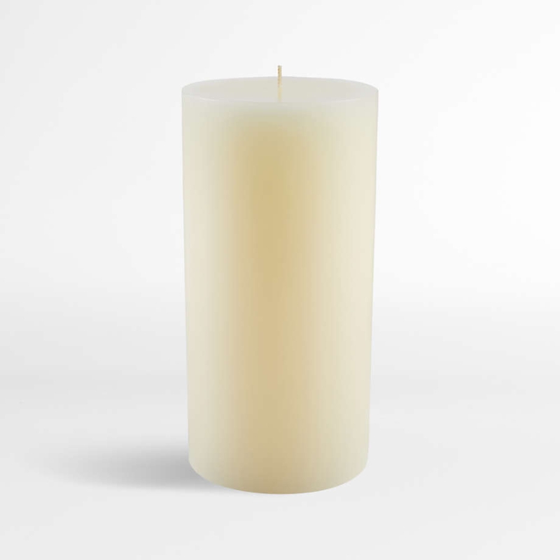 Pillar Candle, Smooth Matte Finish, Minimalist Ivory Wick Design