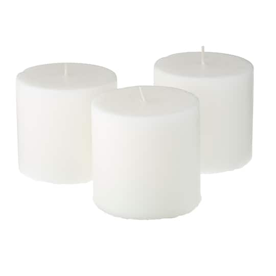 Pillar Candle Trio Matte Finish Cylindrical Shape Classic