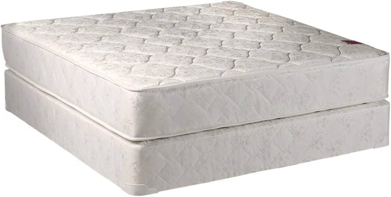 Quilted Floral Mattress Set with Traditional Box Spring Base