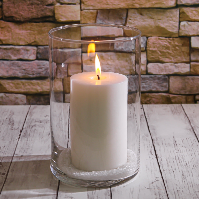 Richland Wide Cylinder Vase 6" x 10" Set of 2 - Quick Candles