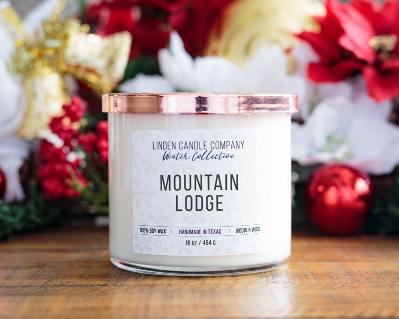 Rose Gold Winter Candle Styling with Polished Metallic Lid