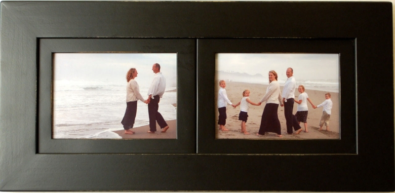 Rustic Black Photo Frame with Wide Molding Landscape Format