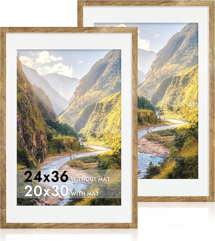 Rustic Brown Picture Frame Set of 2 for Gallery Wall Frames