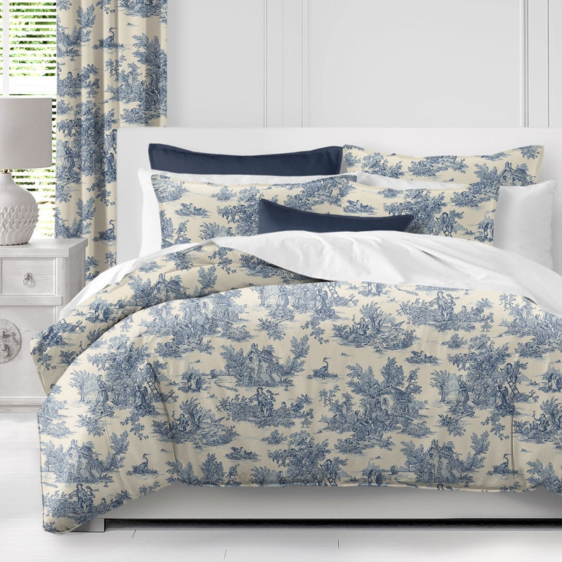 Sage Green Duvet Cover Set with Boucle Accents Cottagecore Style