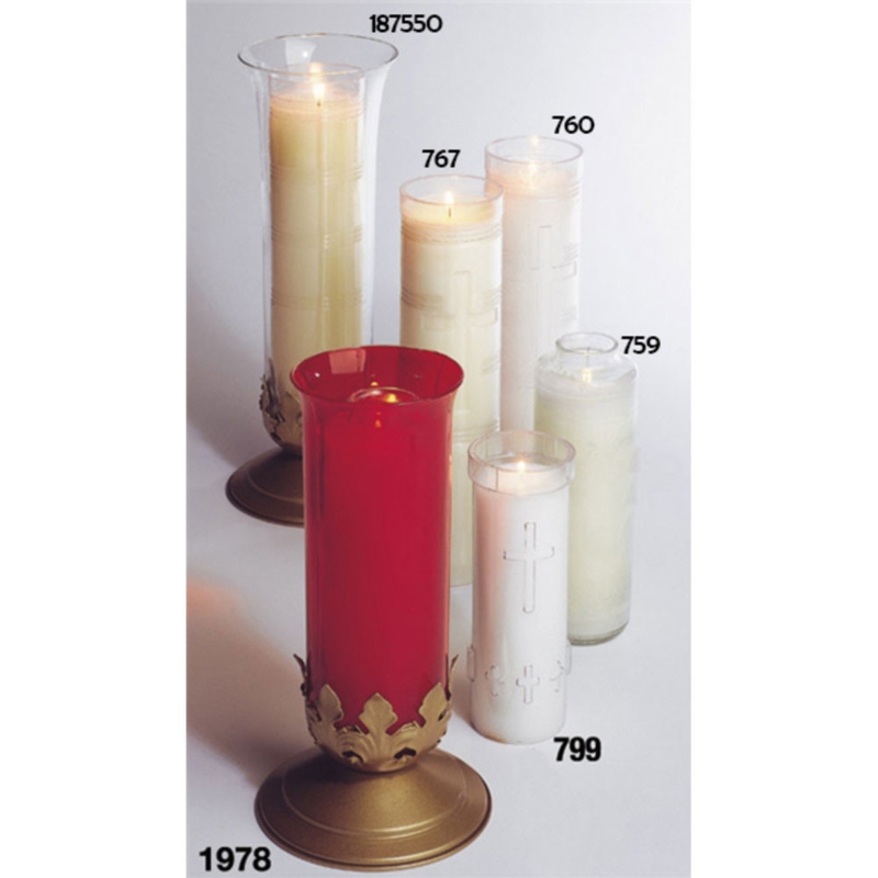 Sanctuary Candles Ornate Gold Bases Cross Motif