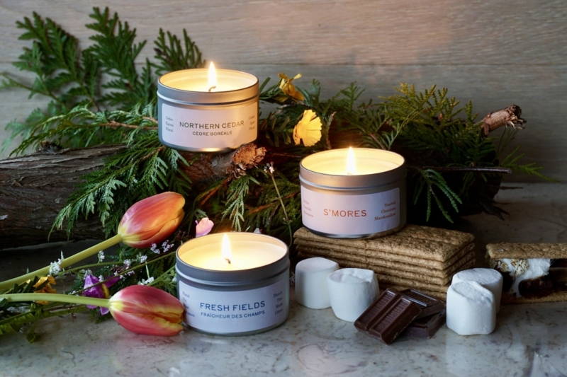 Scented Candle Trio Silver Tin Set Cottagecore Thematic Props