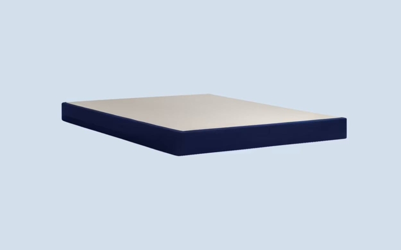 Slim Mattress Foundation featuring Distinctive Navy Blue Border