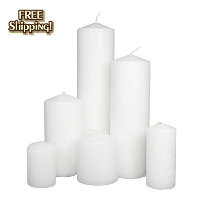 Staggered Pillar Candle Set Matte Finish Minimalist Decor