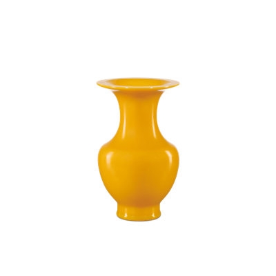 Table Vase Classic Baluster Silhouette Decor, Glossy Flared Rim