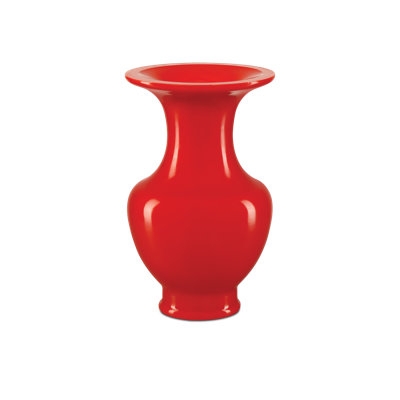 Table Vase Classic Vase Silhouette Flared Rim Handmade Glass Vessel