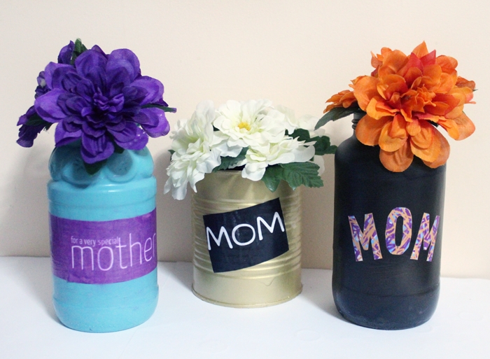 Table Vase Upcycled Container Handcrafted Mother's Day Vase Decor