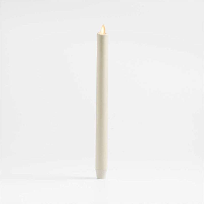 Taper Candle Flameless Off-White Minimalist Style with Tapered Base