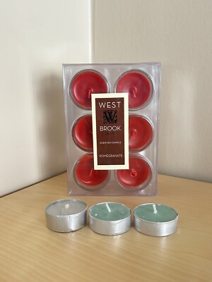 Tea Light Candle Metallic Tea Light Cups Red Teal Set Pomegranate