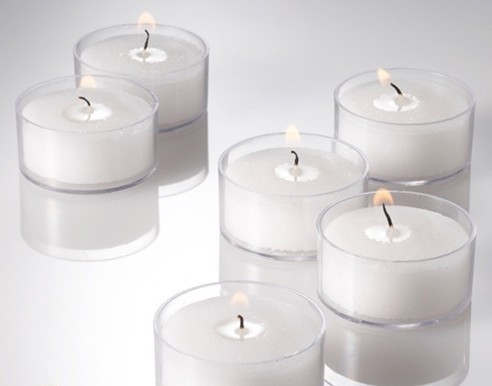 Tealight Candle Bulk Set Clear Cups Glossy Finish Event Supplies
