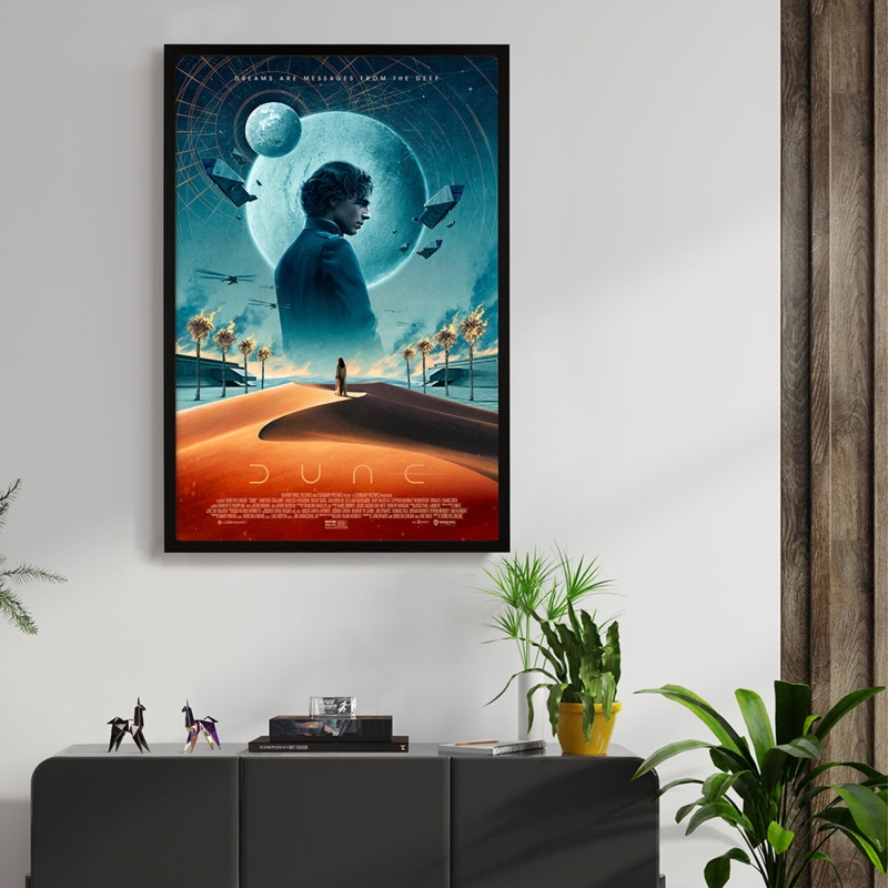 Thin Profile Framed Wall Art for Cinematic Art Display