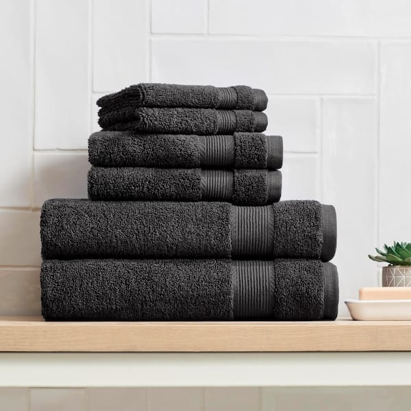 Towel Set, Absorbent Loops Dobby Border for Coordinated Collection