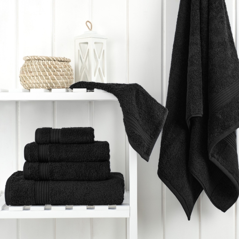 Towel Set, Turkish Cotton Dobby Border for Coordinated 6 Piece Set