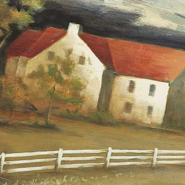 Traditional Wall Art Rustic Farmhouse Country Landscape Textured Canvas