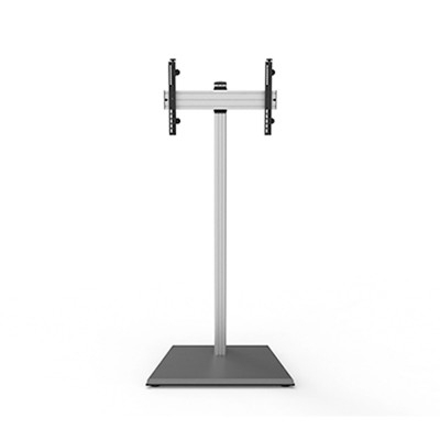 Tv Floor Stand Slim Profile Integrated Mounting Rail Silver Finish
