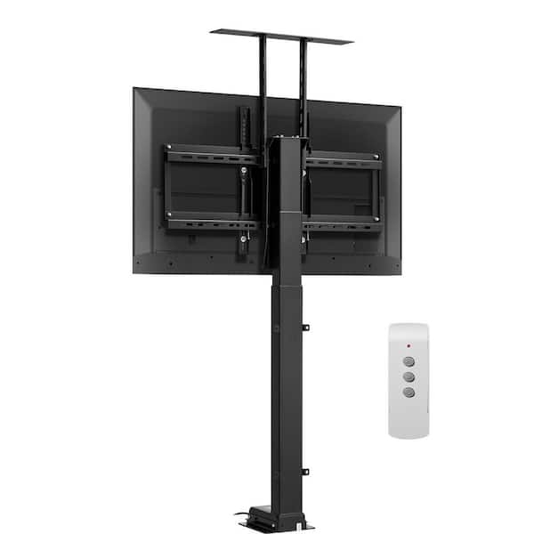 TV Lift Stand, Motorized Telescoping Column, Remote Controlled, Metal Frame.