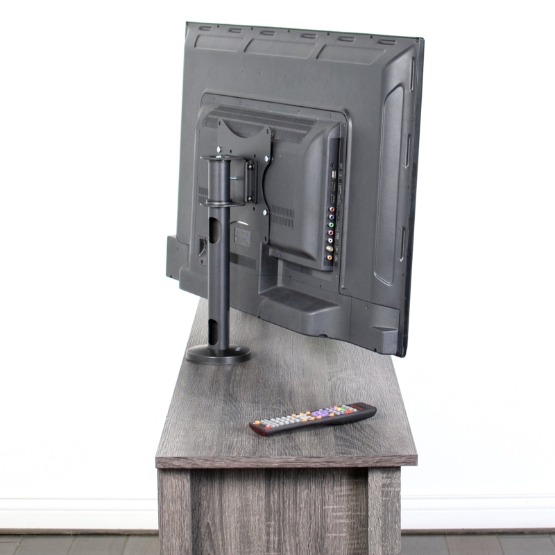 TV Mount, Bolt-Down Swivel Base, Cable Management, Desktop Monitor Stand.