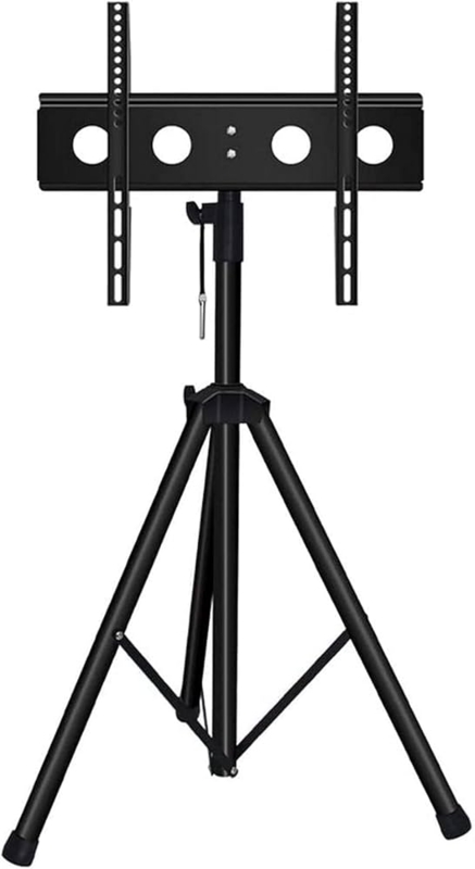 TV Stand Portable Tripod Base with Telescoping Height & Matte Black