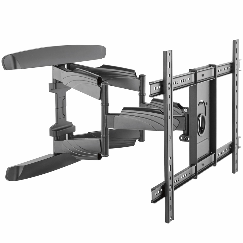 TV Wall Mount, Dual Arm Full Motion, Cable Management, Tilt and Swivel.