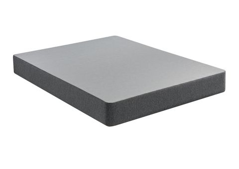 Ultra Low Profile Box Spring in Two Tone Grey Slim Design