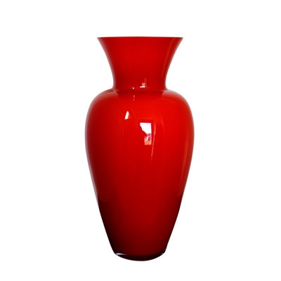 Vase Amphora Shape Flared Rim High Gloss Finish Contemporary Style