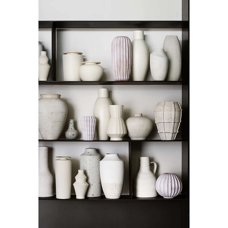 Vase Collection Ribbed Textures Speckled Finish Diverse Silhouettes