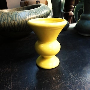 Vase Eclectic Ceramic Styling, Pedestal Foot, Urn Silhouette, Glossy
