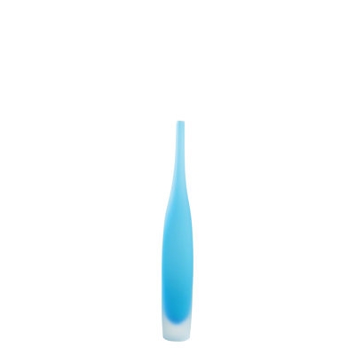 Vase Spire Silhouette Blue Ombre Gradient Frosted Slender Design