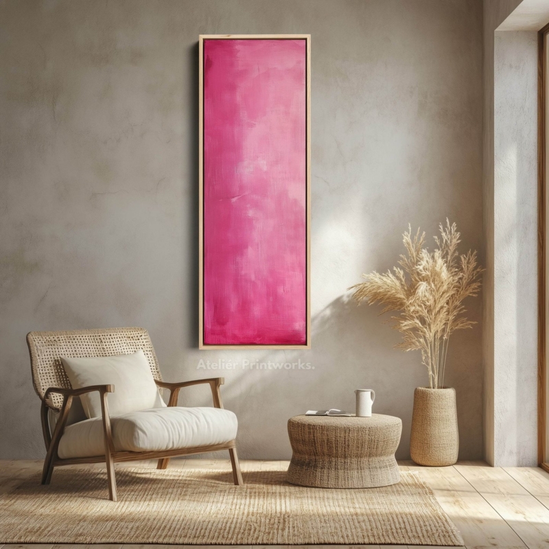 Vertical Wall Art Vibrant Abstract Painting Organic
