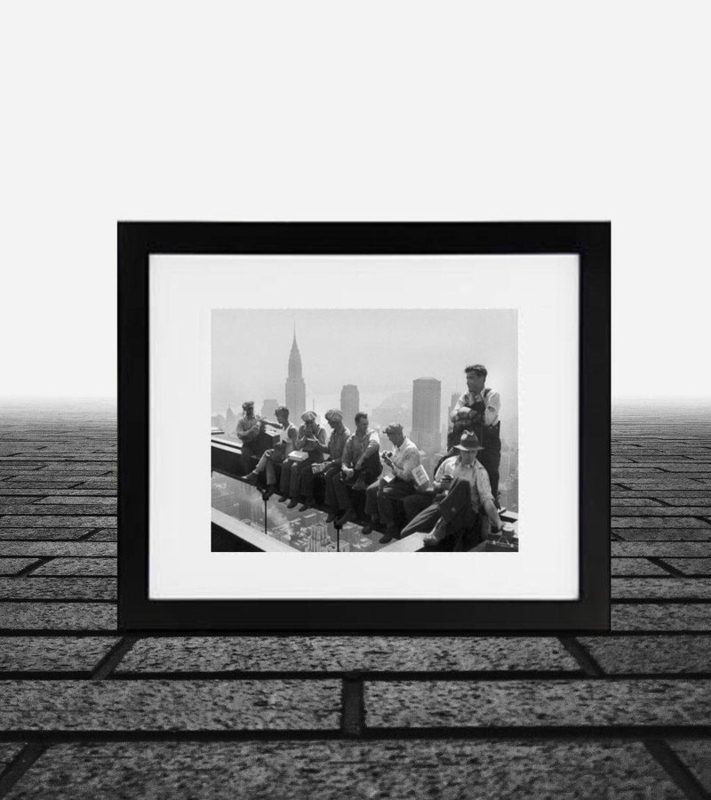 Vintage Wall Art: Framed NYC Construction Print