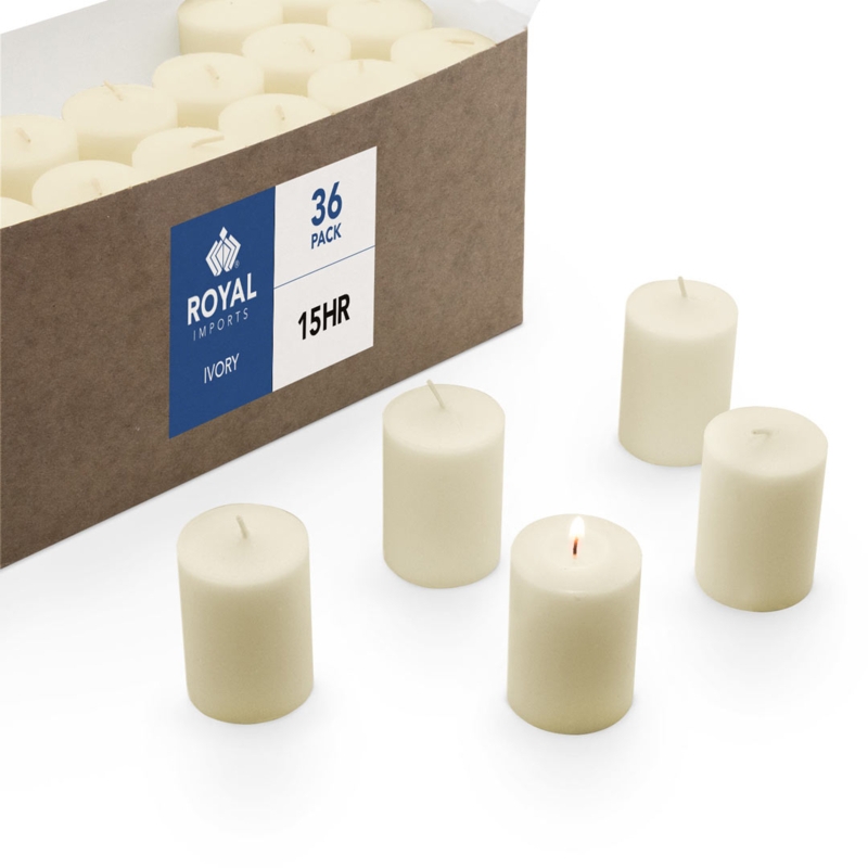 Votive Candle Bulk Pack with 15 Hour Burn Time and Matte Finish