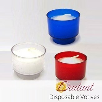 Votive Candle Disposable Set Colored Plastic Cups Glossy Finish