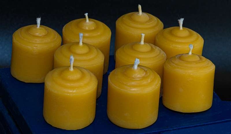 Votive Candles featuring Tiered Top Design, Ridged Surface Texture